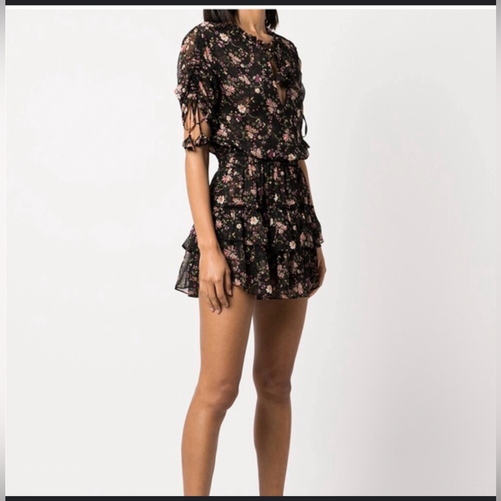 Misa Los Angeles Becca Dress Black Floral Mini